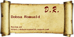 Dobsa Romuald névjegykártya